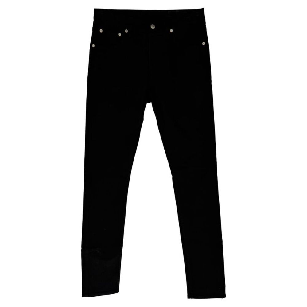 Alexander Mcqueen Logo-Embroidered Slim-Fit Jeans in Black Cotton